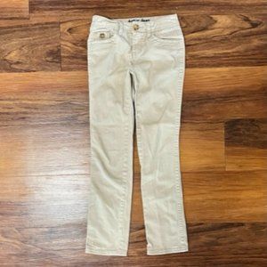 Girls Size 10 Slim - Justice Khaki School Uniform Pants